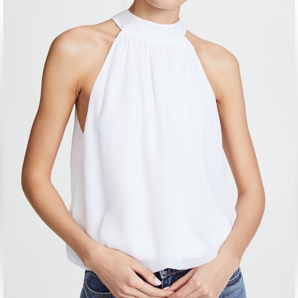 Alice + Olivia Maris Gathered Halter Top